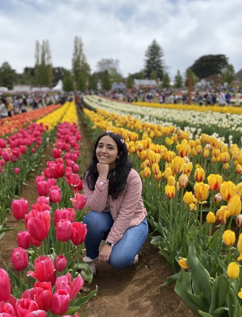 Me in a tulip field